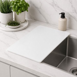 RUVETTI - Deska szklana Biały 410x250mm szkło hartowane do zlewozmywaków