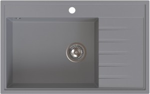 AXEL 160 K Szary – zlewozmywak granitowy, 790×500 Syfon Gratis