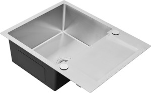 RUVETTI - LOOK 120 NEW P/L– zlewozmywak STAL 600×480 mm FM (wpuszczany/na równi z blatem), klasyczny przelew, syfon save space