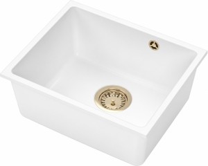 RUVETTI - MIGO 50 PVD Biały Podwieszany 46×37,5x20,5 syfon save space PVD szampan gratis