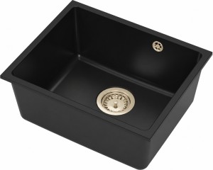 RUVETTI - MIGO 50 PVD full black Podwieszany 46×37,5x20,5 syfon save space PVD szampan gratis