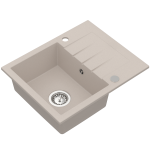 RUVETTI - MORRIS 120 Beżowy 57,6×47 cm Zlew granitowy syfon save space GRATIS