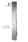 Corsan - Panel prysznicowy NEO LED z termostatem, stal szczotkowana - Darmowa dostawa