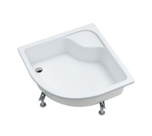 Schedpol Brodzik półokrągły DORIS 80x80x41 z siedziskiem 3.222-Darmowa dostawa