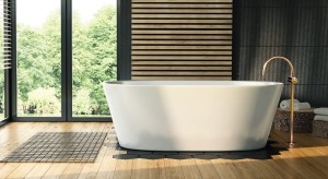 Corsan Wanna wolnostojąca  SALINA 160x75 z wykończeniem chrom S-026L - DARMOWA DOSTAWA