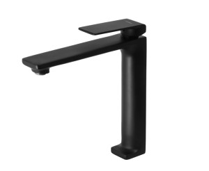 CORSAN - Bateria TRINO umywalkowa stojąca wysoka czarna - DARMOWA DOSTAWA