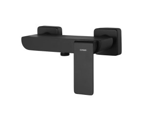 CORSAN - Bateria TRINO natryskowa ścienna czarna - DARMOWA DOSTAWA