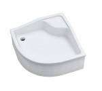 Schedpol Brodzik półokrągły GO BABY 80x80x41 z systemem STABILSOUND z podwyższonym siedziskiem 3.038-Darmowa dostawa