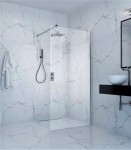 Kabina narożna CLUSI ZEUS WALK IN 140x200 chrom szkło transparentne z powłoką CleanGLASS - Darmowa dostawa