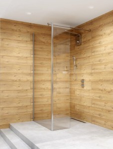 Kabina narożna CLUSI ARES WALK IN 80x200 z szybą boczną chrom szkło transparentne Lewa z powłoką CleanGLASS - Darmowa dostawa