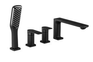 CORSAN - Bateria TRINO wannowa 4-otworowa czarna - DARMOWA DOSTAWA