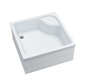 Schedpol Brodzik kwadratowy DANTE 90x90x41 z systemem STABILSOUND z siedziskiem 3.033-Darmowa dostawa