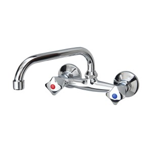 Bateria LUCY umywalkowa ścienna wylewka typu "C" L-200 chrom