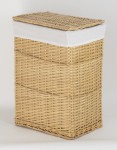 CORSAN - Kosz wiklinowy na pranie NATURA z wyściółką ECRU 47x35x66 cm 715XXL