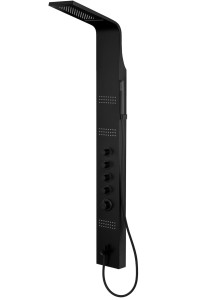 Corsan - Panel prysznicowy A-014AM kaskada z mieszaczem i wylewką, kolor czarny - Darmowa dostawa