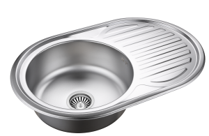 Quadron POP Zlewozmywak stalowy jednokomorowy 77*50*16 cm z ociekaczem TOM 211 SteelQ kolor len