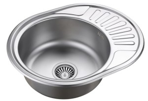 Quadron POP Zlewozmywak stalowy jednokomorowy 57*45*16 cm z ociekaczem JIM 216 SteelQ  kolor len