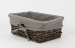 CORSAN - Kosz wiklinowy WENGE  z szarą wyściółką 27x17x11 cm 520E