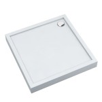 Schedpol Brodzik kwadratowy COMPETIA NEW 90x90x12 z systemem STABILSOUND 3.4631 GRATIS SYFON 90 mm-Darmowa dostawa