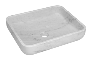 ADNaturalnie Umywalka nablatowa GALERAS 51x39,5x14 cm biały marmur KUN-005BI - DARMOWA DOSTAWA