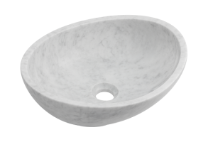 ADNaturalnie Umywalka nablatowa KELUD 41x33x14 cm biały marmur KUN-001BI - DARMOWA DOSTAWA