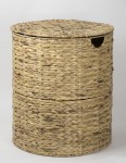 CORSAN - Kosz z hiacyntu wodnego okrągły na pranie NATURA  55x55x60 cm 363L