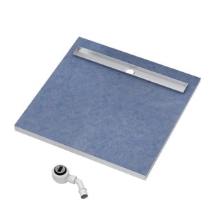 Schedpol Brodzik podpłytkowy kwadratowy BASE (S1) 80x80x5/12,5 z systemem STABILSOUND z maskownicą STAMP 10.021/OLSP-Darmowa dostawa