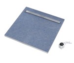 Schedpol Brodzik podpłytkowy kwadratowy SLIM LUX (S1) 90x90x5/12,5 z systemem STABILSOUND z maskownicą STAMP SLIM + SET USZCZELNIENIA STREFY PRYSZNICA 10.102/OLSP-Darmowa dostawa