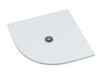 Schedpol Brodzik półokrągły DE LUXE 90x90x3,5 z systemem STABILSOUND PLUS stalowa maskownica odpływu-Darmowa dostawa