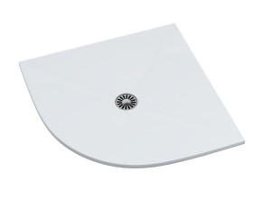 Schedpol Brodzik półokrągły DE LUXE 90x90x3,5 z systemem STABILSOUND PLUS stalowa maskownica odpływu-Darmowa dostawa