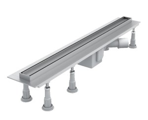 Schedpol Odpływ liniowy  SLIM LUX STANDARD PLUS+SET USZCZELNIENIA STREFY PRYSZNICA 80x3,5x9,5 cm  z maskownicą PLATE SLIM OLP80/SLX -Darmowa dostawa