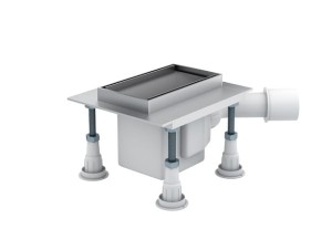 Schedpol Odpływ punktowy  BASE STANDARD PLUS 15x8x9,5 cm z maskownicą PLATE OLP15/ST -Darmowa dostawa