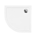 Besco Brodzik półokrągły ARON SLIMLINE 80x80x3x5,5 bez syfonu - Darmowa dostawa