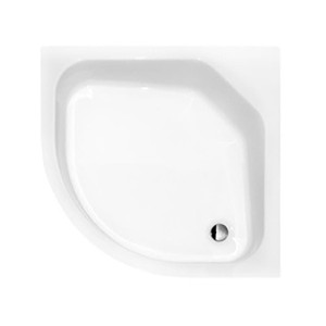 Besco Brodzik półokrągły DIPER II 80x80x16x28,5 bez obudowy i syfonu - Darmowa dostawa