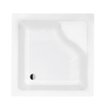 Besco Brodzik kwadratowy IGOR 90x90x24x38,5 z siedziskiem bez obudowy i syfonu - Darmowa dostawa