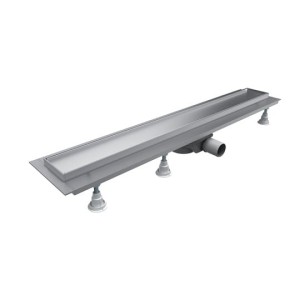 Schedpol Odpływ liniowy  BASE-LOW STANDARD PLUS 100x8x7 cm z maskownicą STAMP OLSP100/ST-LOW -Darmowa dostawa