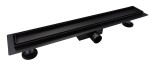 Odpływ liniowy 120 cm  system 2w1  POD PŁYTKĘ CZARNY MAT