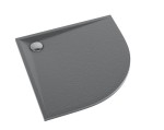 SCHEDPOL SCHEDLINE COLLECTION Brodzik półokrągły LIBRA ANTHRACITE STONE  80x80x3 z systemem STABILSOUND PLUS 3SP.L1O-8080/A/ST-Darmowa dostawa