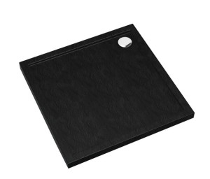 Schedpol Brodzik kwadratowy CASPAR NEW BLACK STONE 90x90x4,5 3.2331/C/ST GRATIS SYFON 90 mm-Darmowa dostawa