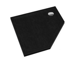 Schedpol Brodzik pięciokątny CASPAR NEW BLACK STONE 80x80x5 3.2397/C/ST GRATIS SYFON 90 mm-Darmowa dostawa