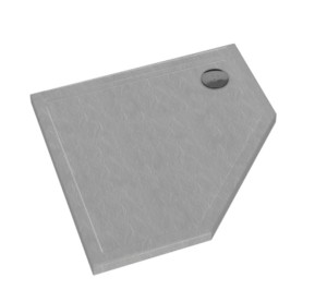 Schedpol Brodzik pięciokątny CASPAR NEW CEMENT STONE 90x90x5 3.2398/CT/ST GRATIS SYFON 90 mm-Darmowa dostawa