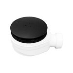 SCHEDPOL Schedline Collection Syfon brodzikowy czarny mat  średnica 90 mm SDB90PB