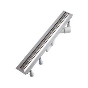 Schedpol SCHEDLINE COLLECTION Odpływ liniowy  SLIGHT LINE STANDARD PLUS 80x3,5x9,5 cm z maskownicą SLIGHT STAMP SOLSP-80035-Darmowa dostawa