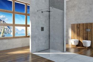 Kabina narożna EASY IN 140x200 chrom szkło transparentne - Darmowa dostawa