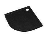 SCHEDPOL SCHEDLINE COLLECTION Brodzik półokrągły SHARPER BLACK STONE 90x90x4,5 z systemem STANDARD PLUS 3S.S1O-9090/C/ST-Darmowa dostawa
