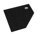 SCHEDPOL SCHEDLINE COLLECTION Brodzik pięciokątny SHARPER BLACK STONE 90x90x5 z systemem STANDARD PLUS 3S.S1PK-9090/C/ST-Darmowa dostawa