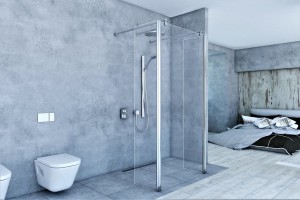 Kabina przyścienna EASY IN 120x200 chrom szkło transparentne z powłoką CleanGLASS - Darmowa dostawa