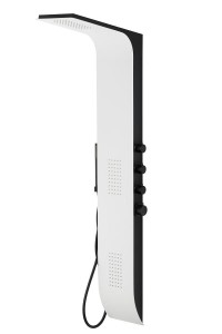 Corsan - Panel prysznicowy DUO z mieszaczem, kolor biało-czarny - Darmowa dostawa