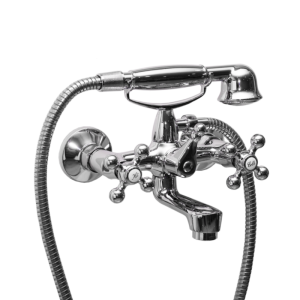 Bateria RETRO wannowa ścienna 2-uchwytowa kompletna