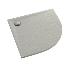 SCHEDPOL SCHEDLINE COLLECTION Brodzik półokrągły LIBRA CEMENT STONE  80x80x3 z systemem STABILSOUND PLUS 3SP.L1O-8080/CT/ST-Darmowa dostawa
